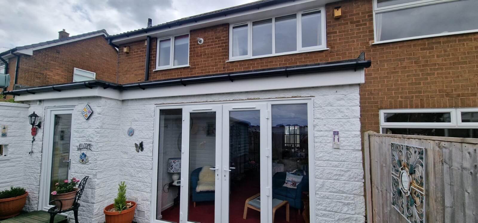 back door - white frame